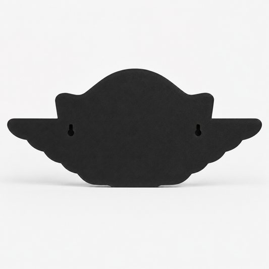 Black silhouette of a cat on a white background