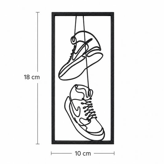 Jordan Sneaker Lace Wall Art | Sneaker Frame Decor With Stand