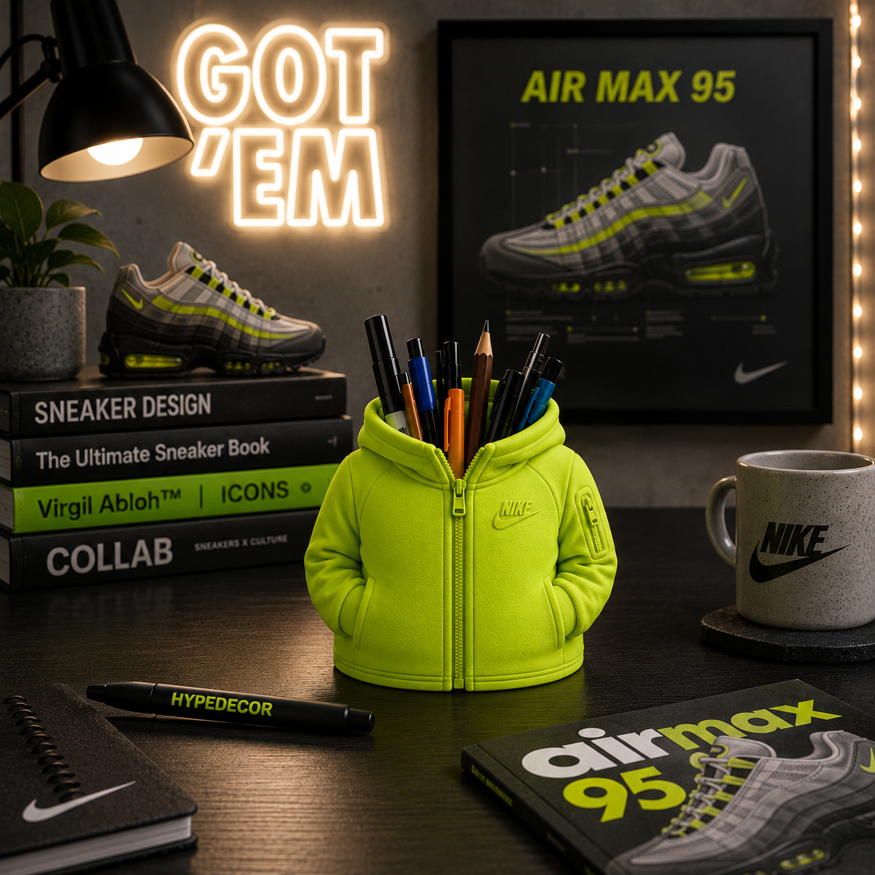 Nike Tech Fleece Pencil Holder | Sneaker Desk Organiser & Pen Pot