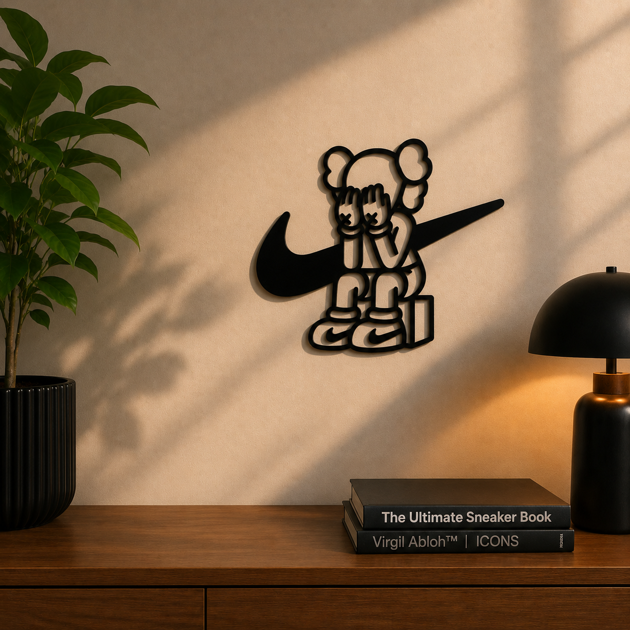 KAWS Nike Swoosh Wall Decor Sign | Sneaker Wall Art