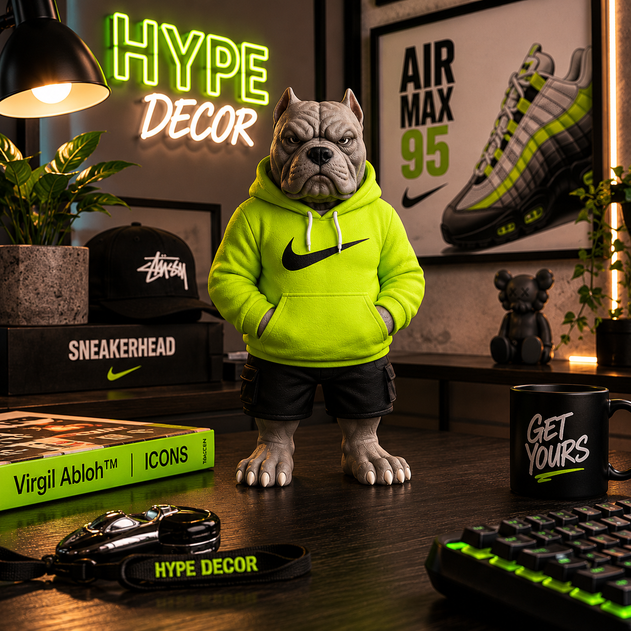 AmStaff Sneakerhead Figure | Nike Hoodie Collectible Display