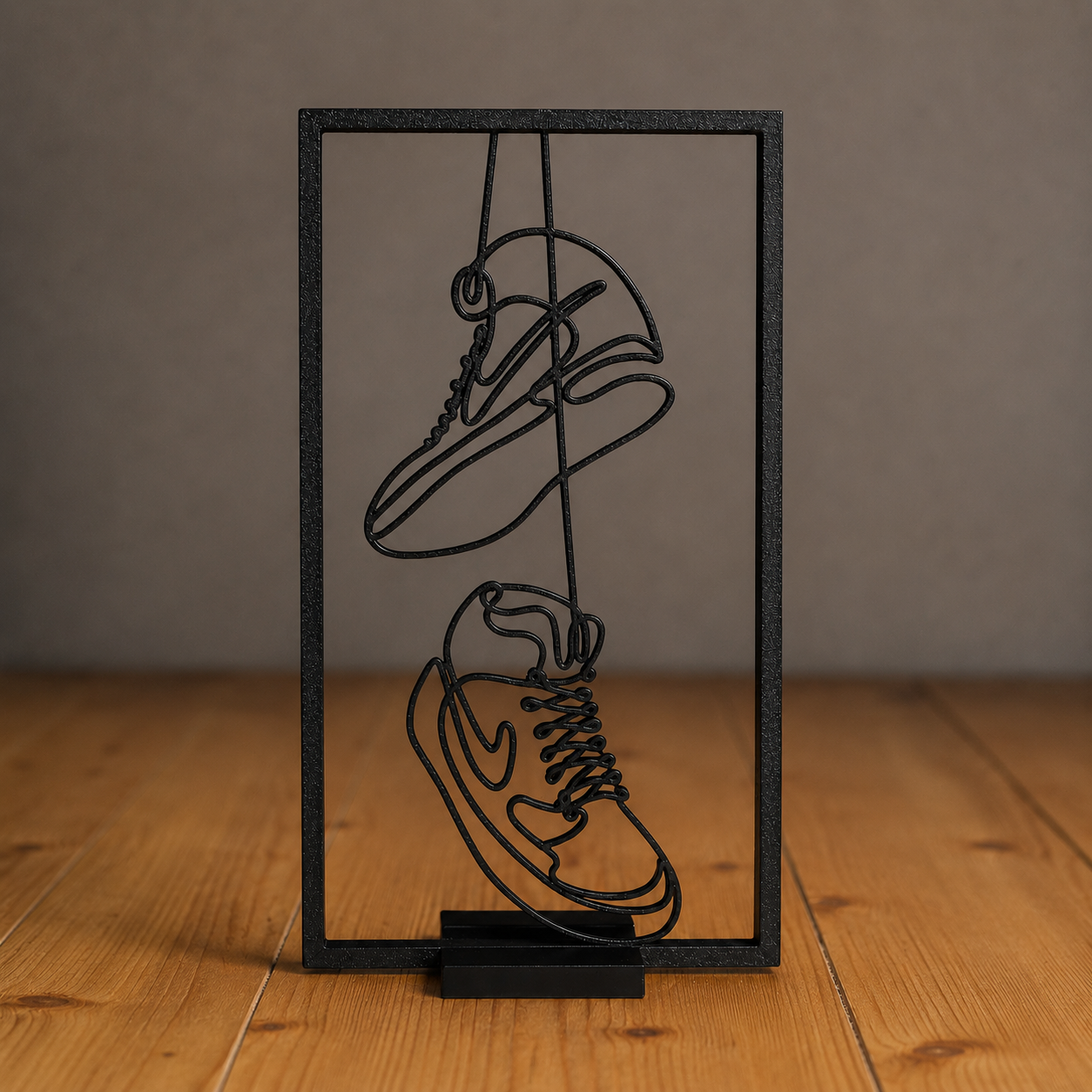 Jordan Sneaker Lace Wall Art | Sneaker Frame Decor With Stand