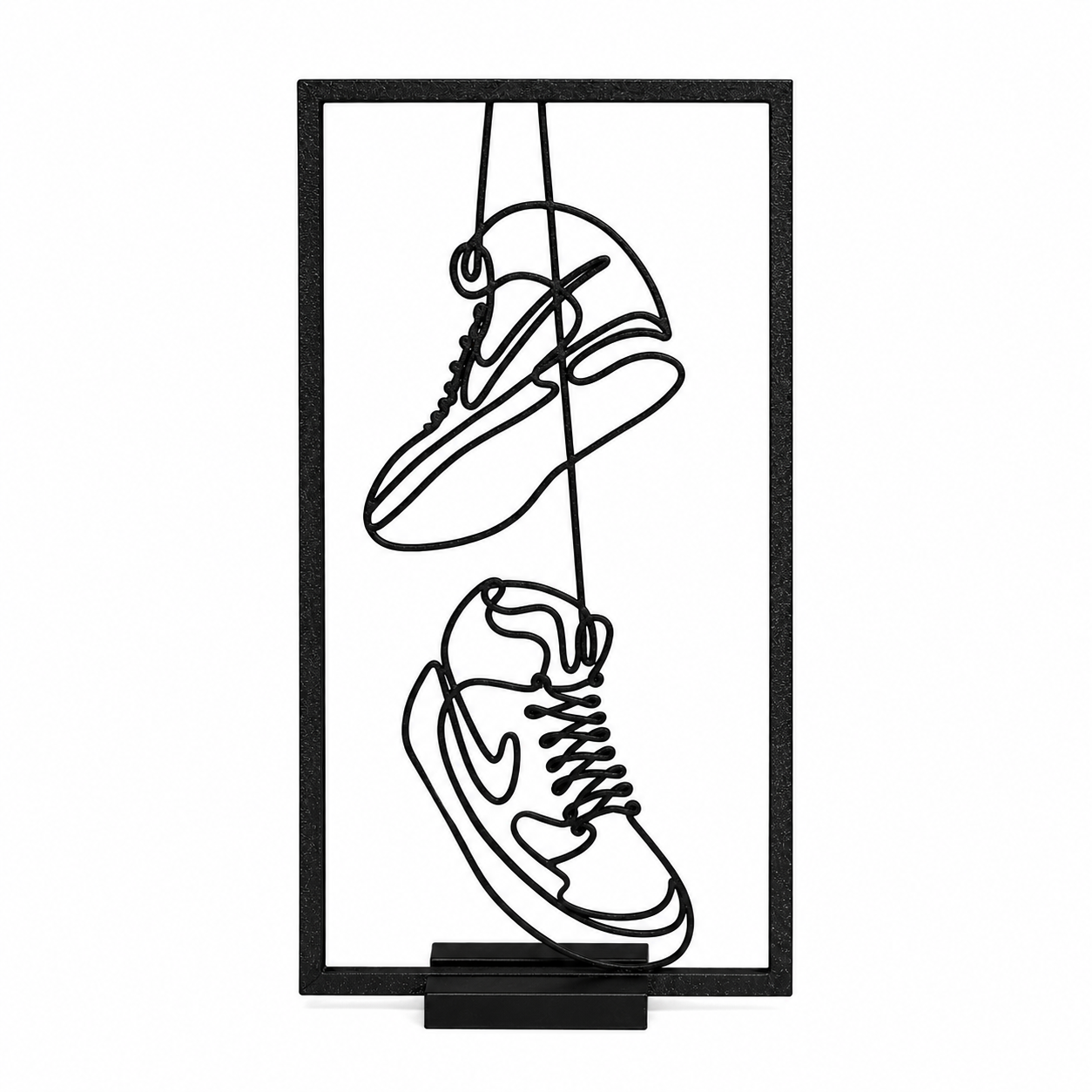 Jordan Sneaker Lace Wall Art | Sneaker Frame Decor With Stand