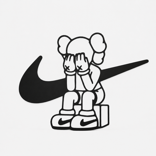 KAWS Nike Swoosh Wall Decor Sign | Sneaker Wall Art