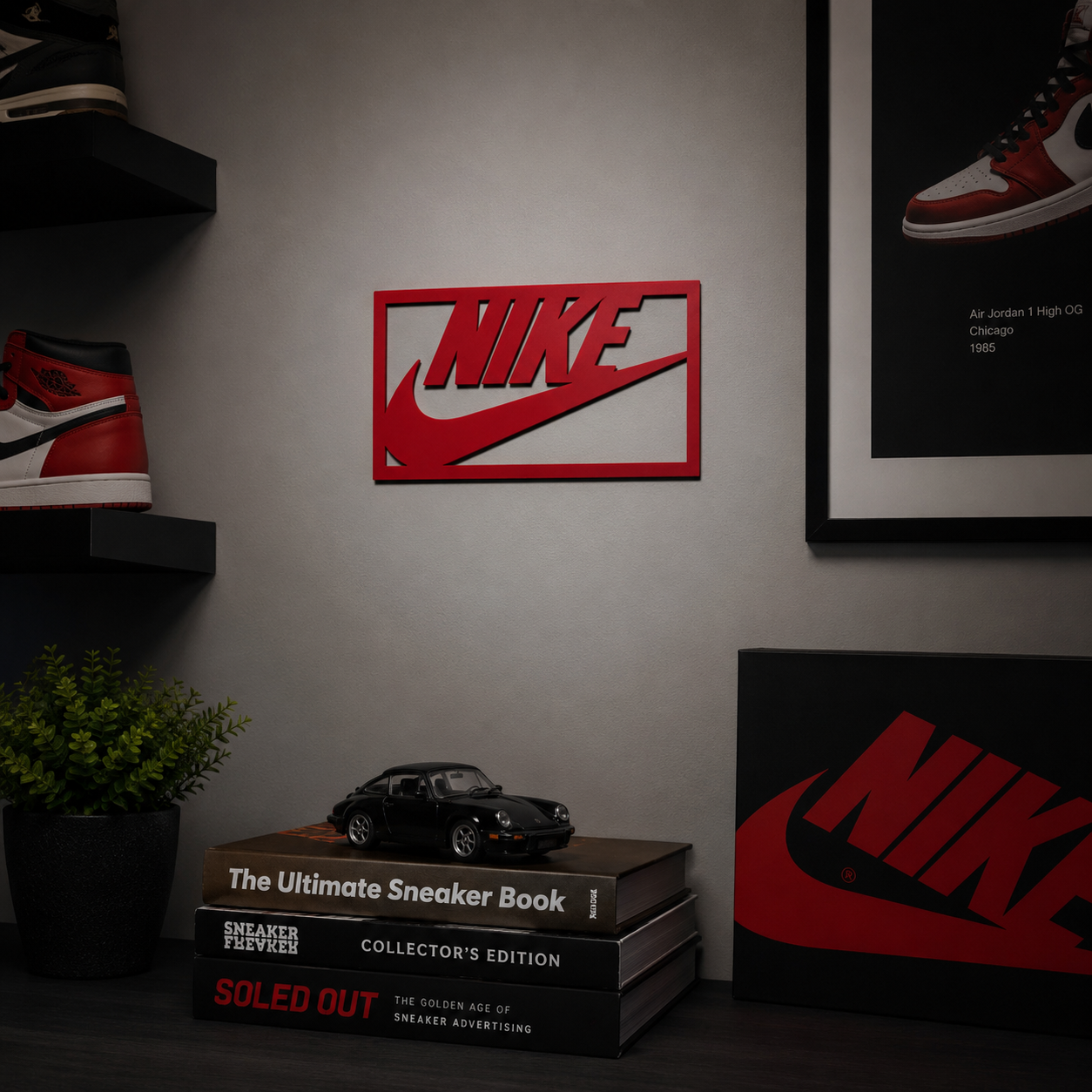 Nike Wall Art Sign | Sneaker Decor With Stand