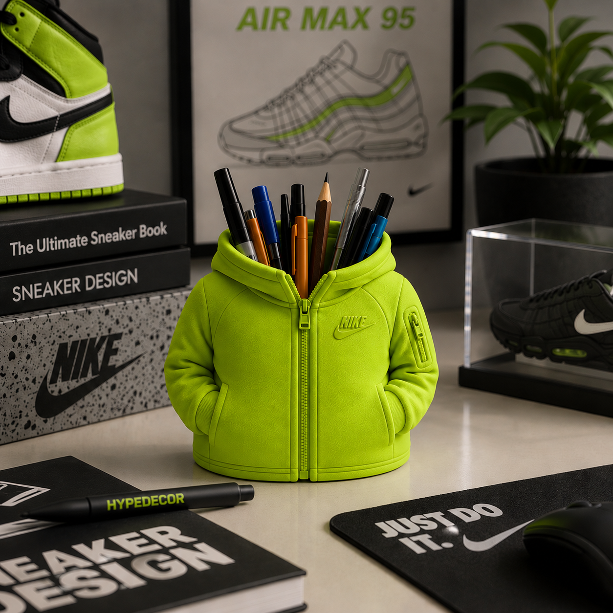 Nike Tech Fleece Pencil Holder | Sneaker Desk Organiser & Pen Pot