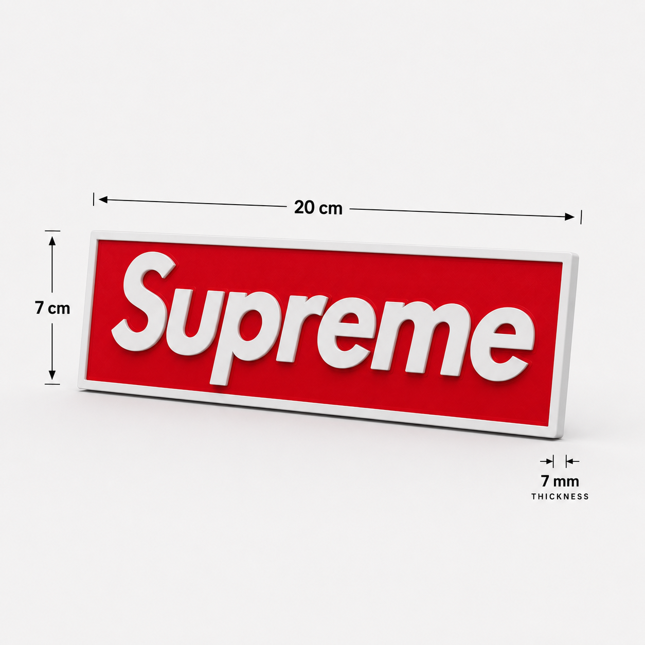Supreme Box Logo Wall Art | Freestanding Streetwear Decor