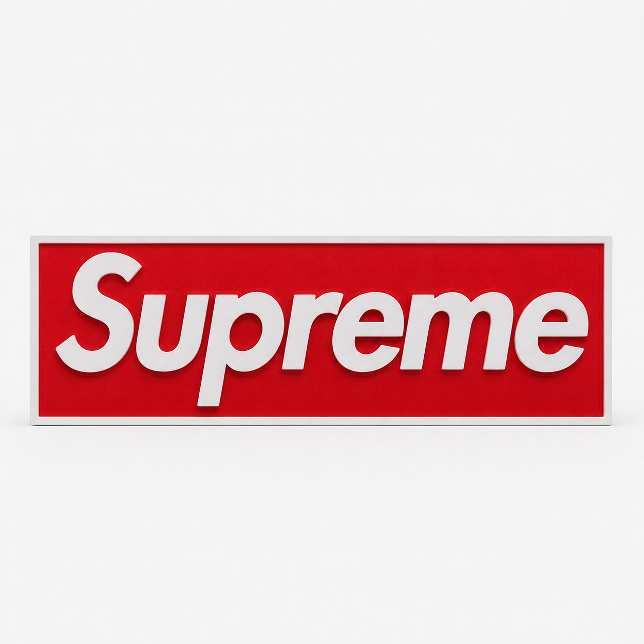 Supreme Box Logo Wall Art | Freestanding Streetwear Decor