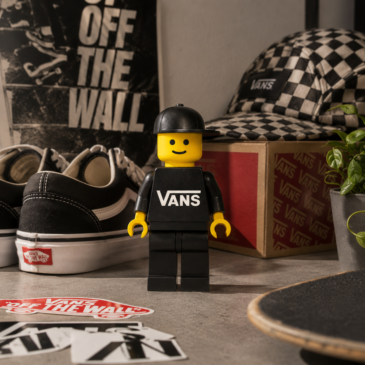 Vans LEGO Style Skateboard Mini Figure | Hype Desk Decor