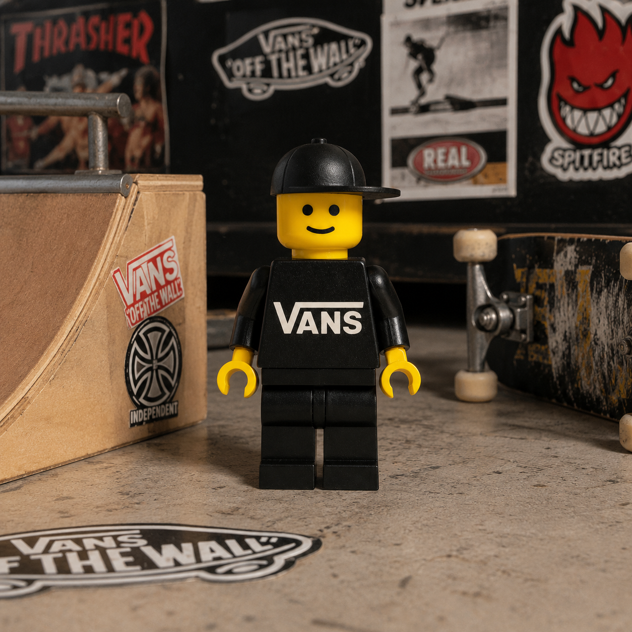 Vans LEGO Style Skateboard Mini Figure | Hype Desk Decor
