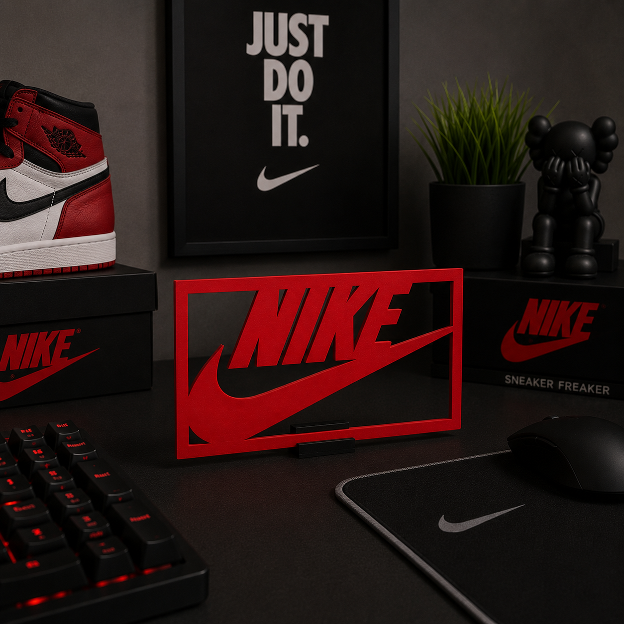 Nike Wall Art Sign | Sneaker Decor With Stand